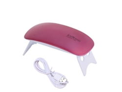 Lámpara de secado de uñas plegable y portátil Rebe con 6 bombillas y temporizador de 60/120 segundos para esmalte en gel.