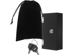 Monedero pequeño de acrílico negro con compartimento con cremallera, caja fuerte portátil. SFUSHOS