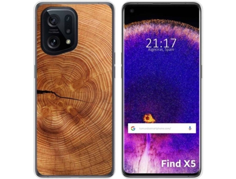 Carcasa para Oppo Find X5 5G TUMUNDOSMARTPHONE Dibujos Madera 04 Multicolor