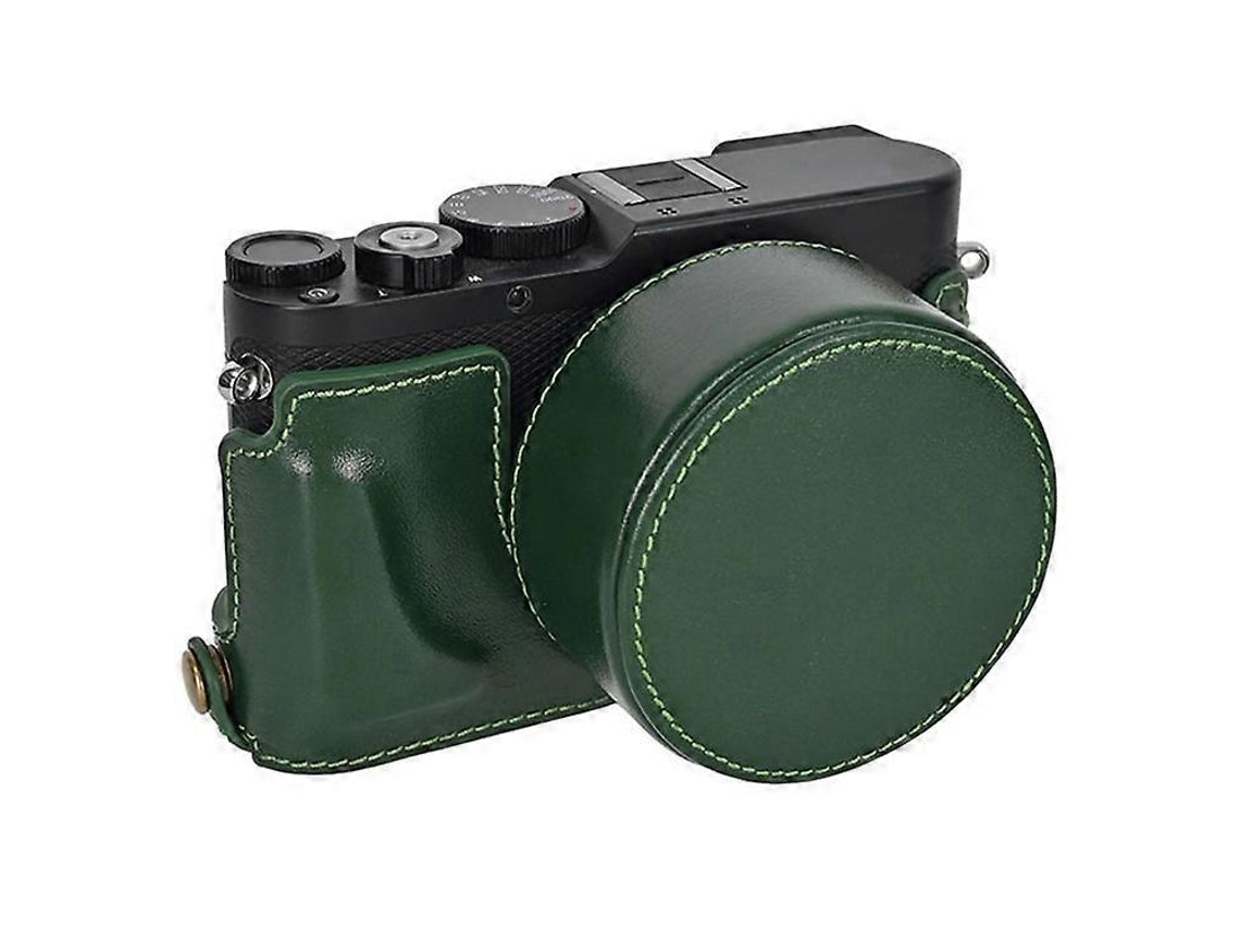 Funda protectora de cuero genuino compatible con la cámara Leica D Lux 8 con parasol Facpoet