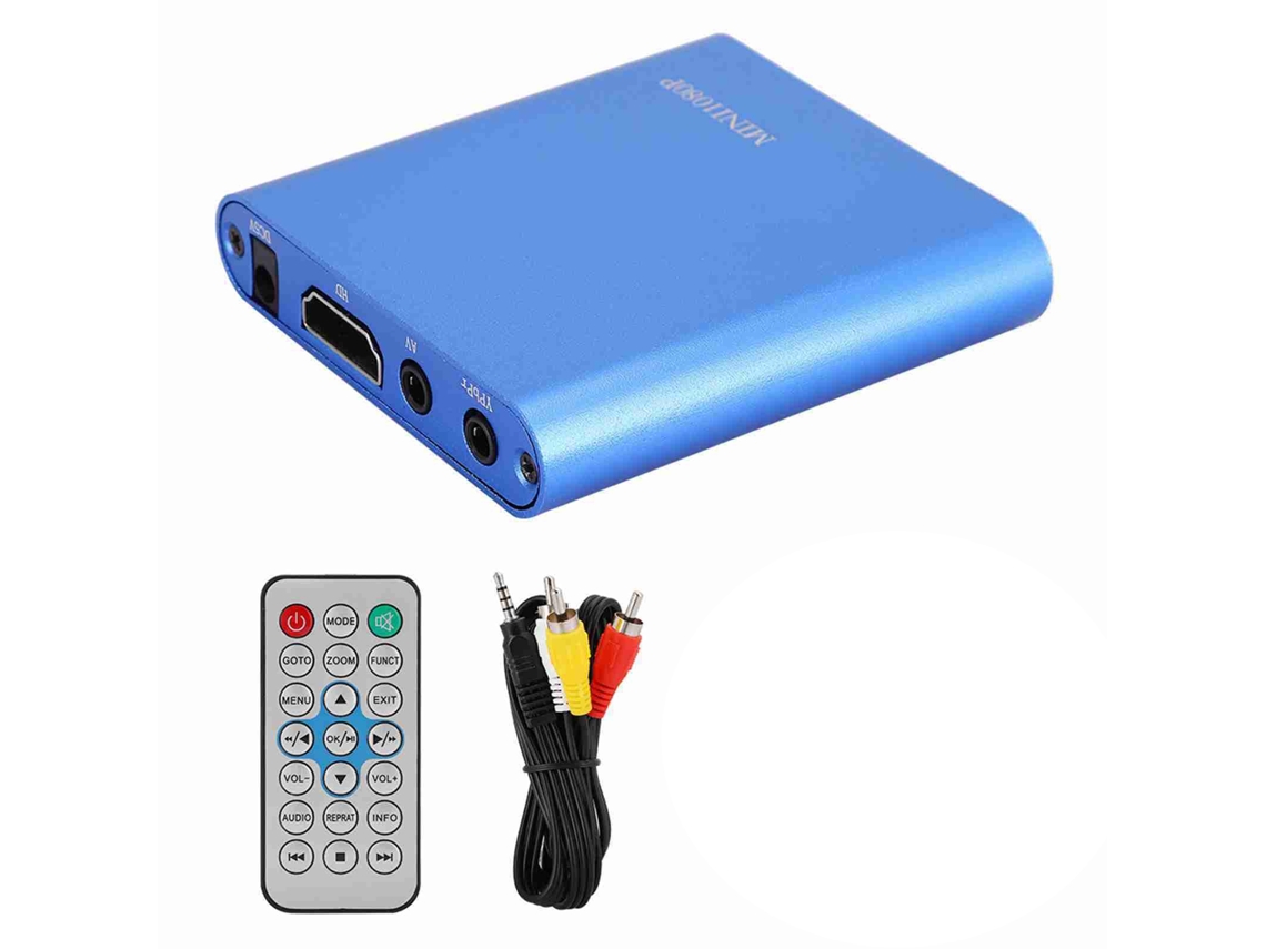 Reprodutor De Mídia Digital Mini 1080p Com Interface Multimídia Hd, Decodificador De Disco Rígido E Controle Remoto