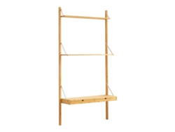 Estantería de pared Tingvoll con 2 estantes + 2 cajones - Bambú [EN.CASA]