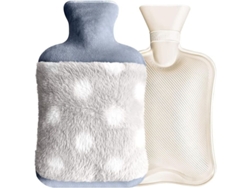 Botella De Agua Caliente 2l Con Funda De Plush Suave Para Manejar Con Manos Ideal Para Calentar Cuerpo Y Aliviar Dolores En Invierno