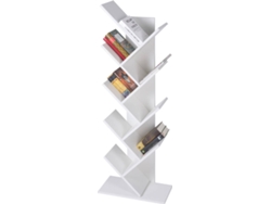 Estantería ML-DESIGN con 8 Niveles de Construcción de Aglomerado y Chapa de Melamina (Blanco - 50x25x140 cm)