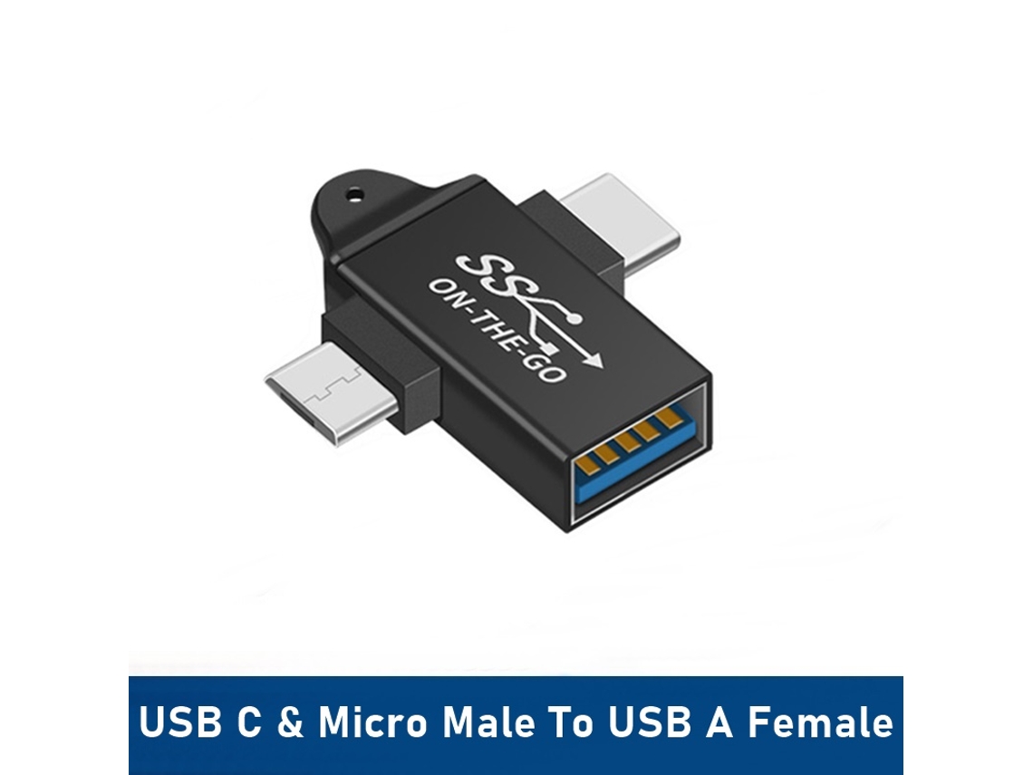 Adaptador convertidor USB C OTG USB C macho a Micro USB C hembra MDUG