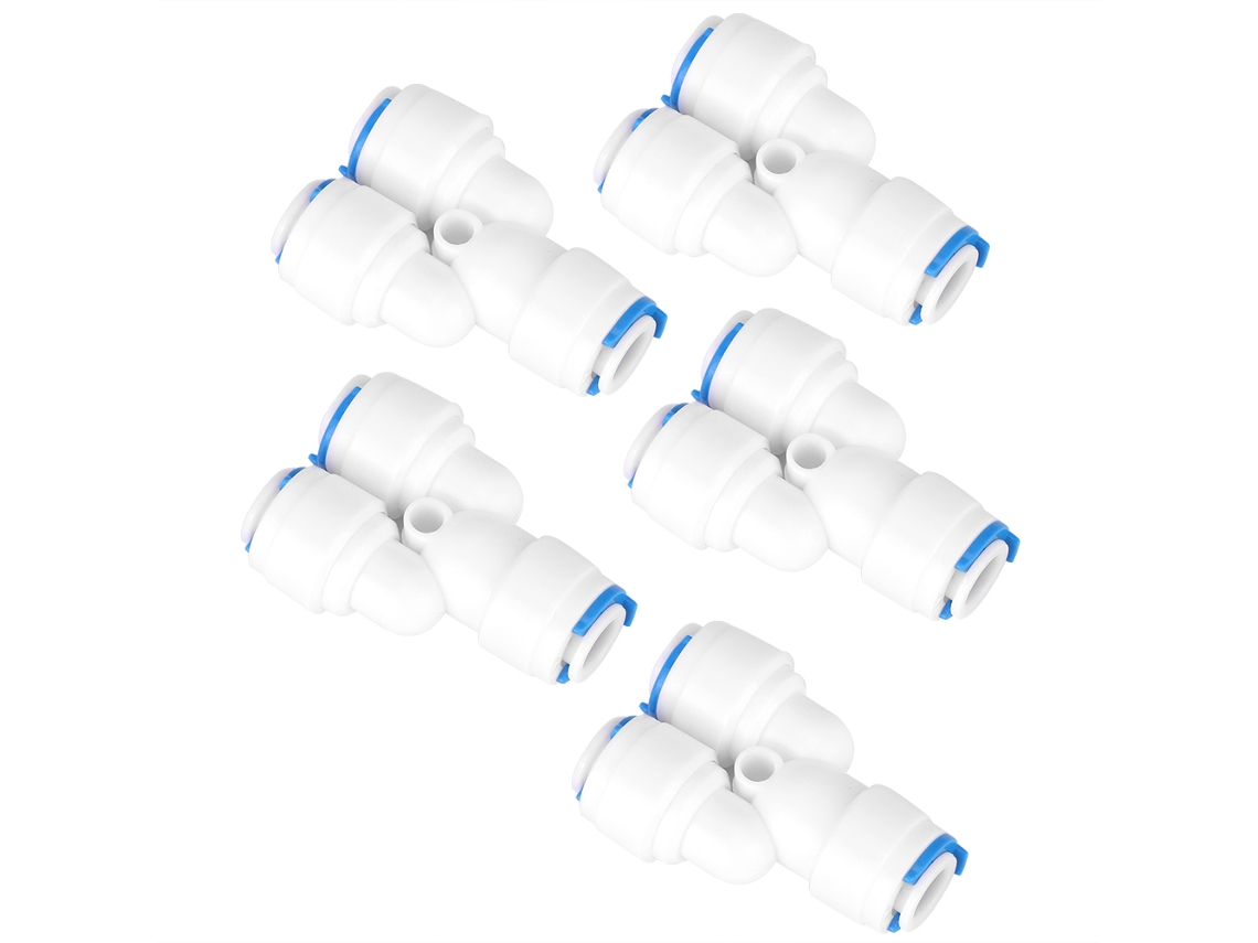 Conector de tubería para purificador de agua PE 702y G1/4 en T, 5 unidades