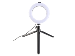 Anillo de luz LED de 160 mm (modelo 2026) con intensidad ajustable y trípode para selfies, transmisiones en vivo, maquillaje y fotografía (USB).