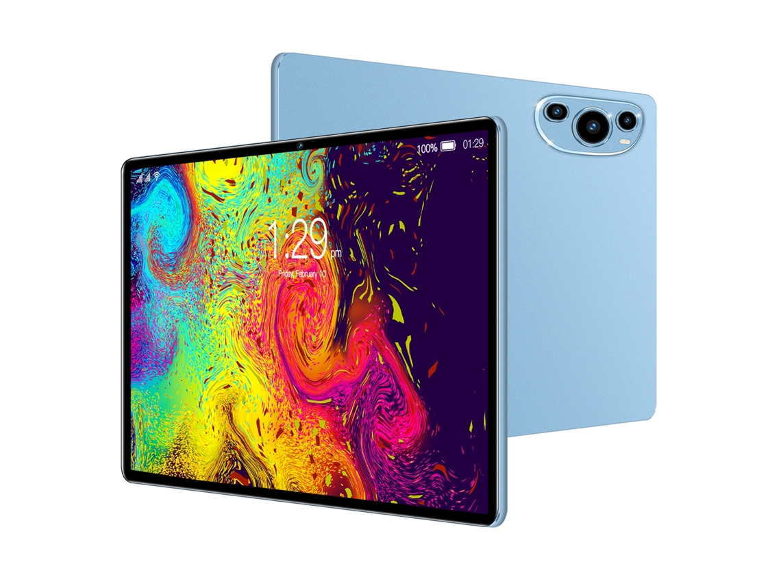 Tablet Android de 14 pulgadas con pantalla HD de 10,1 pulgadas, procesador de ocho núcleos, 12 GB + 12 GB, 5 GB, azul/gris dorado claro