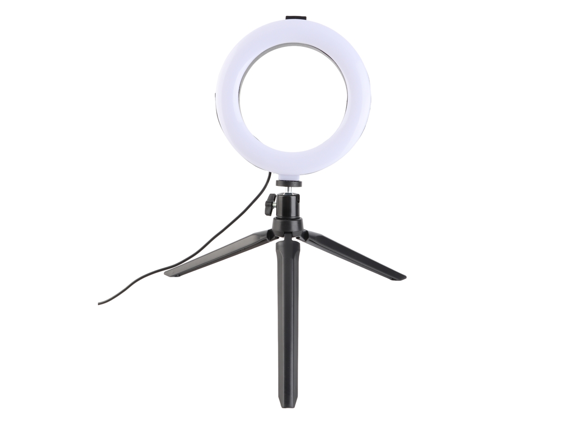 Anillo de luz LED de 160 mm (modelo 2026) con intensidad ajustable y trípode para selfies, transmisiones en vivo, maquillaje y fotografía (USB).