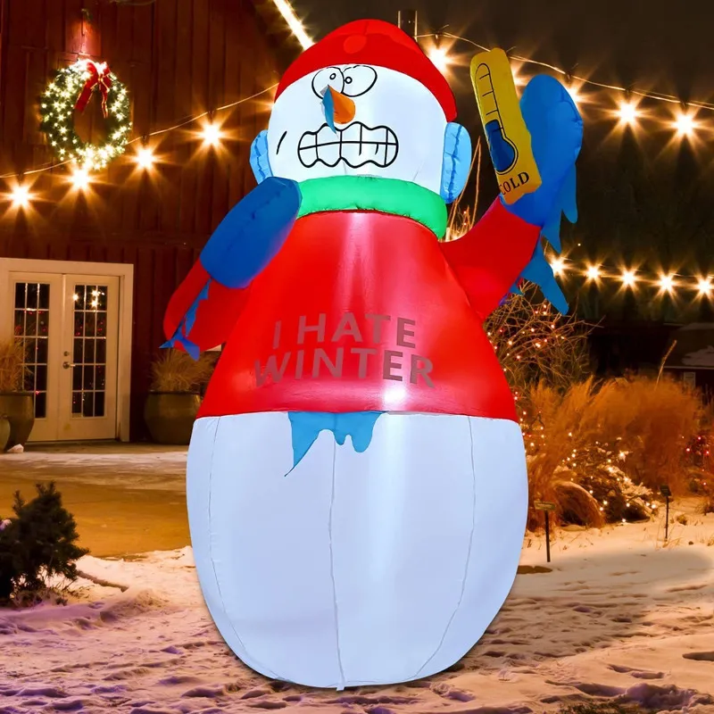 Nuevo termómetro inflable navideño de muñeco de nieve 6vayotoy