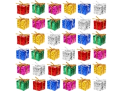 Adornos navideños, 30 cajitas de regalo pequeñas que se pueden usar para decorar el árbol de Navidad.