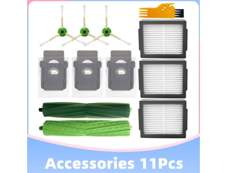 Cepillo Lateral principal, rueda delantera, filtro Hepa, bolsa de polvo de repuesto para Irobot Roomba I3 I7 I7 E5 E6, piezas de Robot aspirador