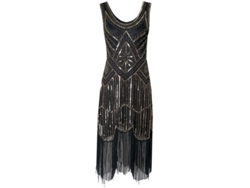2026-vestido De Fiesta Anos 20 Para Mujer Con Flecos, Lentejuelas Y Perlas, Elegante Vestido Vintage Para Eventos Nocturnos Y Tematicos