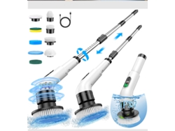 Cepillo De Limpieza Eléctrico 9 En 1, 9 Cabezales Extraíbles, Para El Hogar, Baño, Suelos Y Azulejos (blanco) Czhhmart