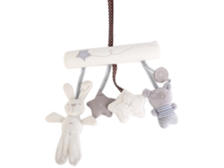 Rebe-juguetes Colgantes Para Bebé Con Música Cuna Carro Peluche Conejo Estrella Oso Juguete Interactivo Suave Para Bebés
