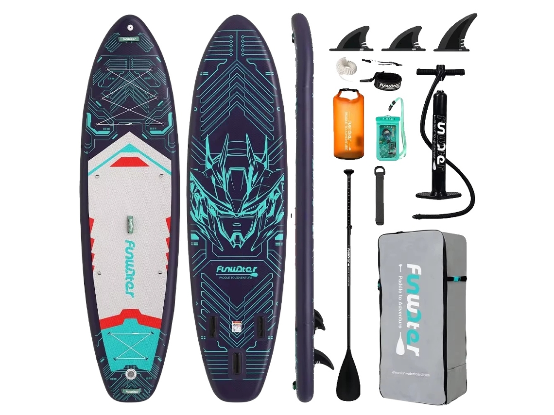 Tabla de SUP hinchable, sistema de tres aletas, cubierta antideslizante, Supfw50b OEM