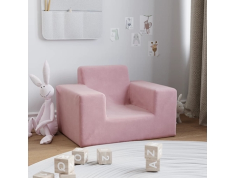 MAISON EXCLUSIVE - Sofá para niños felpa suave rosa