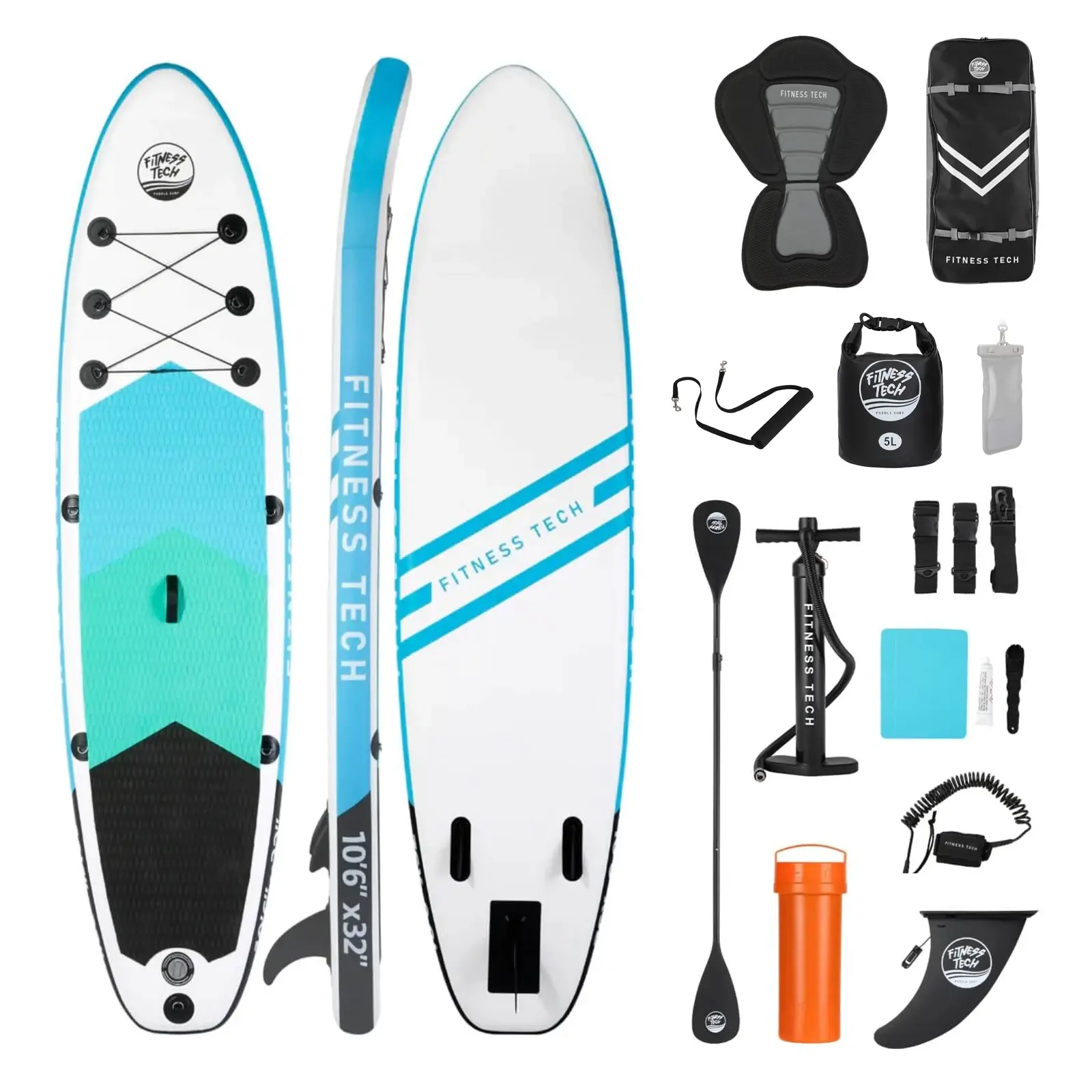 Conjunto de Paddle Surf FITNESS TECH Menorca (320x81x15cm)