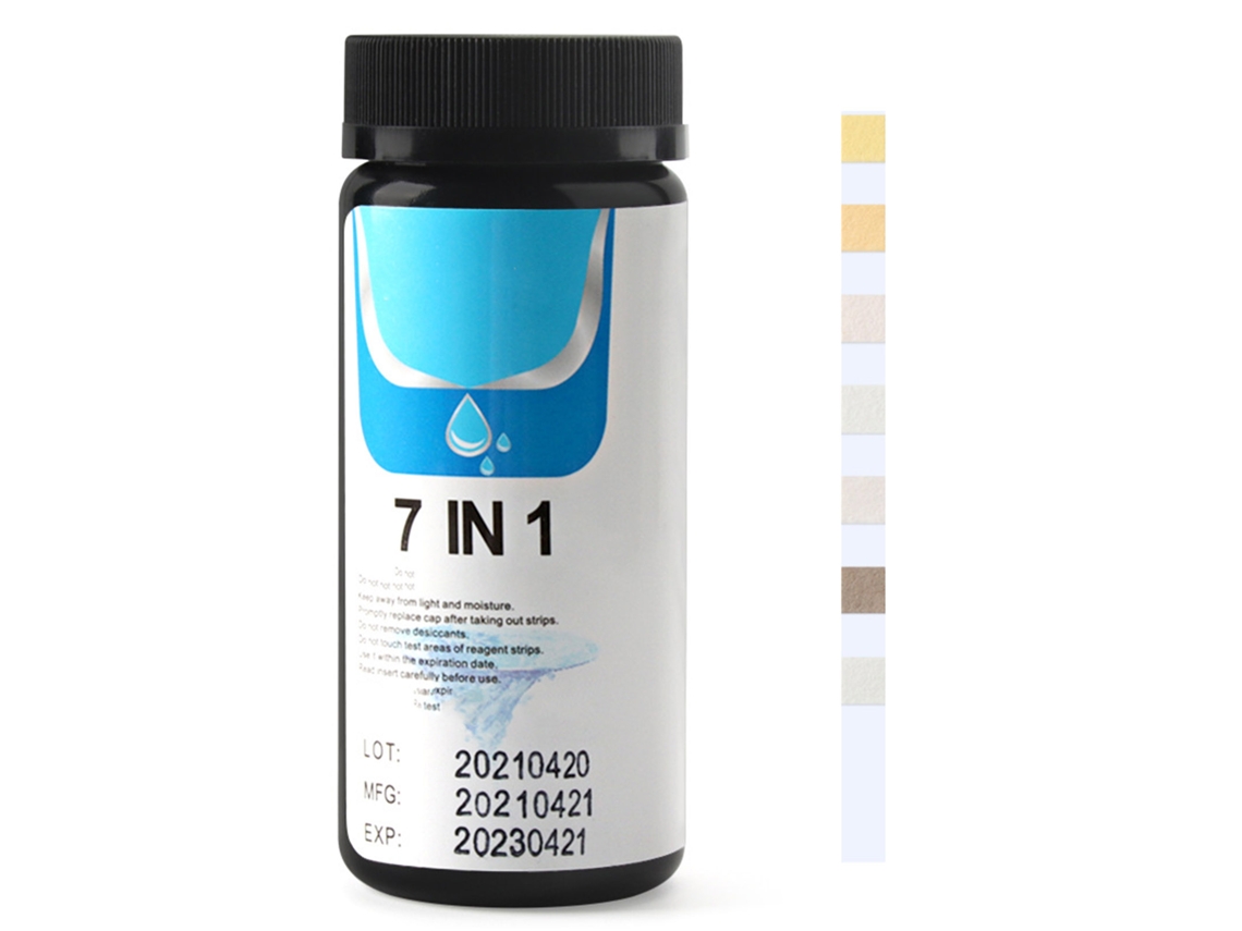 2026 Store-tiras De Prueba Ph 7 En 1 Para Agua: Alcalinidad Total, Cloro Libre, Cloro Total, Dureza Total, Bromo Y Nivel Ácido-alcalino