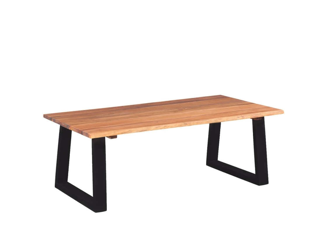 Mesa de Centro de Apoyo en Madera de Acacia Maciza 110X60X40 cm