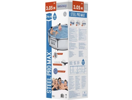 Cubierta de Piscina BESTWAY Pro (Gris - Acero - 305x76 cm)