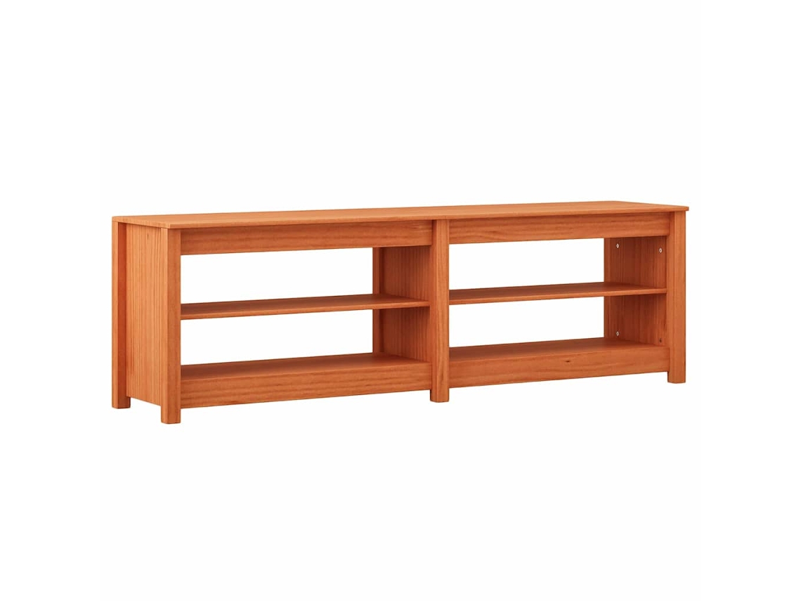 Maison Exclusive - Banco Para Zapatos Con Estante Marrón Cera 160 X 36,5 X 50 Cm