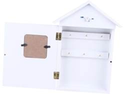 Llavero decorativo de madera para pared, con forma de casa, tamaño compacto. SFUSHOS