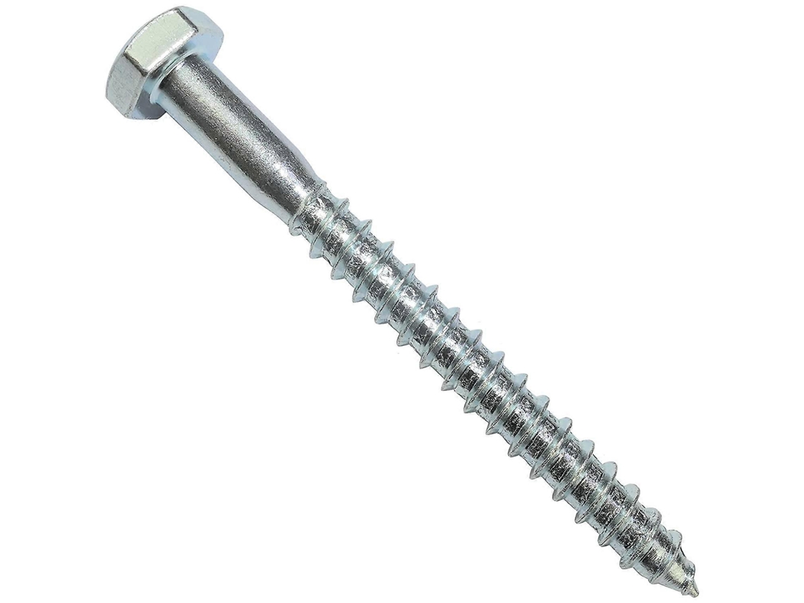 Lote De 50 Tornillos De Madera Lag Con Cabeza Hexagonal M6x60mm Acero Galvanizado Resistente A La Corrosión Para Bricolaje Y Construcción
