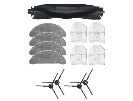 Kit de escova lateral para xiaomi roidmi eve plus escova principal saco de pó mop pano