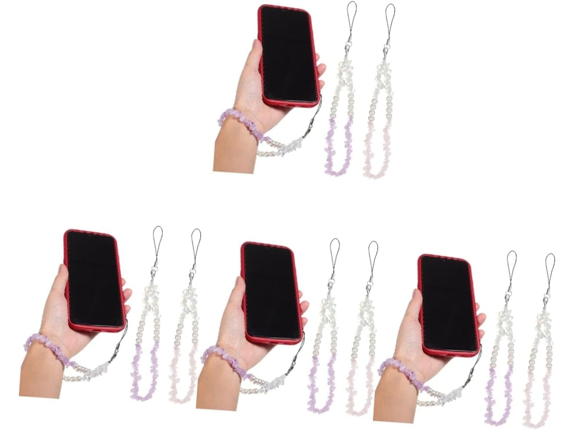 6 Piezas De Pulseras Cruzadas Rojas Con Correas De Cadena Moradas