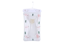 Funda transparente e impermeable para teléfono móvil, diseño de pájaro blanco.