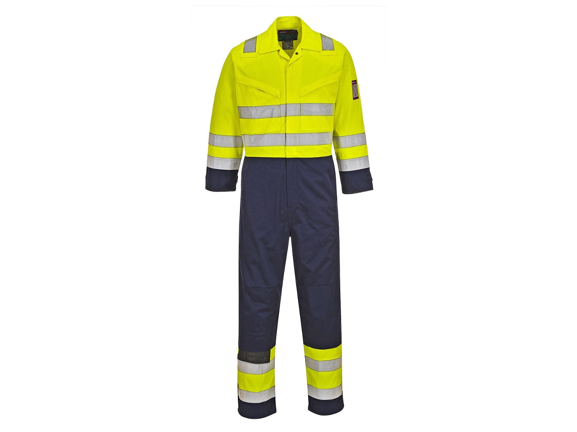 Mono de alta visibilidad Modaflame para protección eléctrica / Amarillo marino / L Portwest