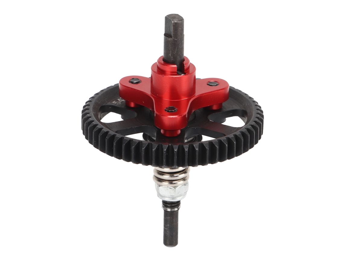 Embrague Diferencial Deslizante 54d De Aluminio Y Acero Para Coches Rc A Escala 1/10 Traxxas Slash 4x4 Rojo