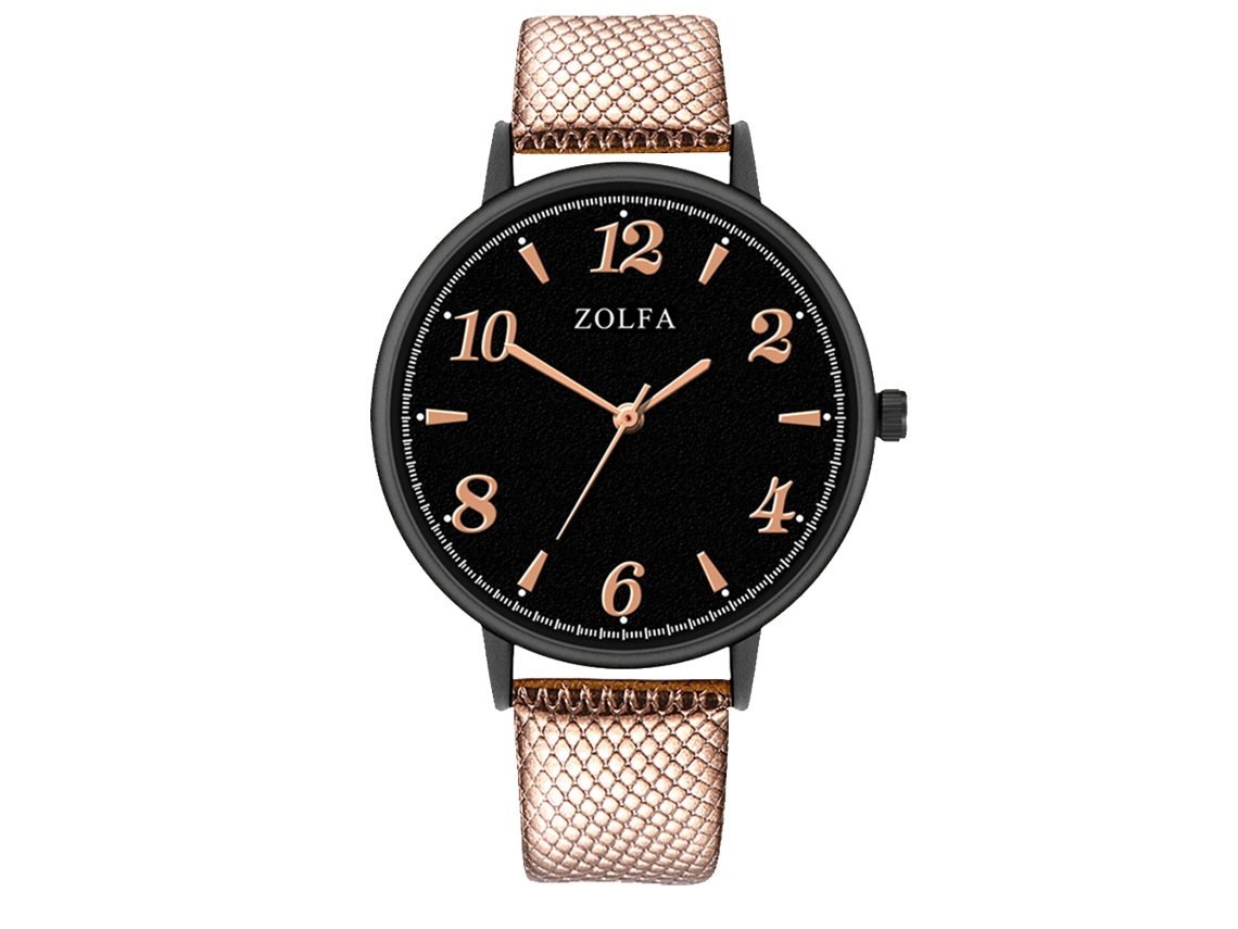 Reloj De Pulsera Analógico Para Pareja Con Correa De Piel Sintética - Moderno (café)