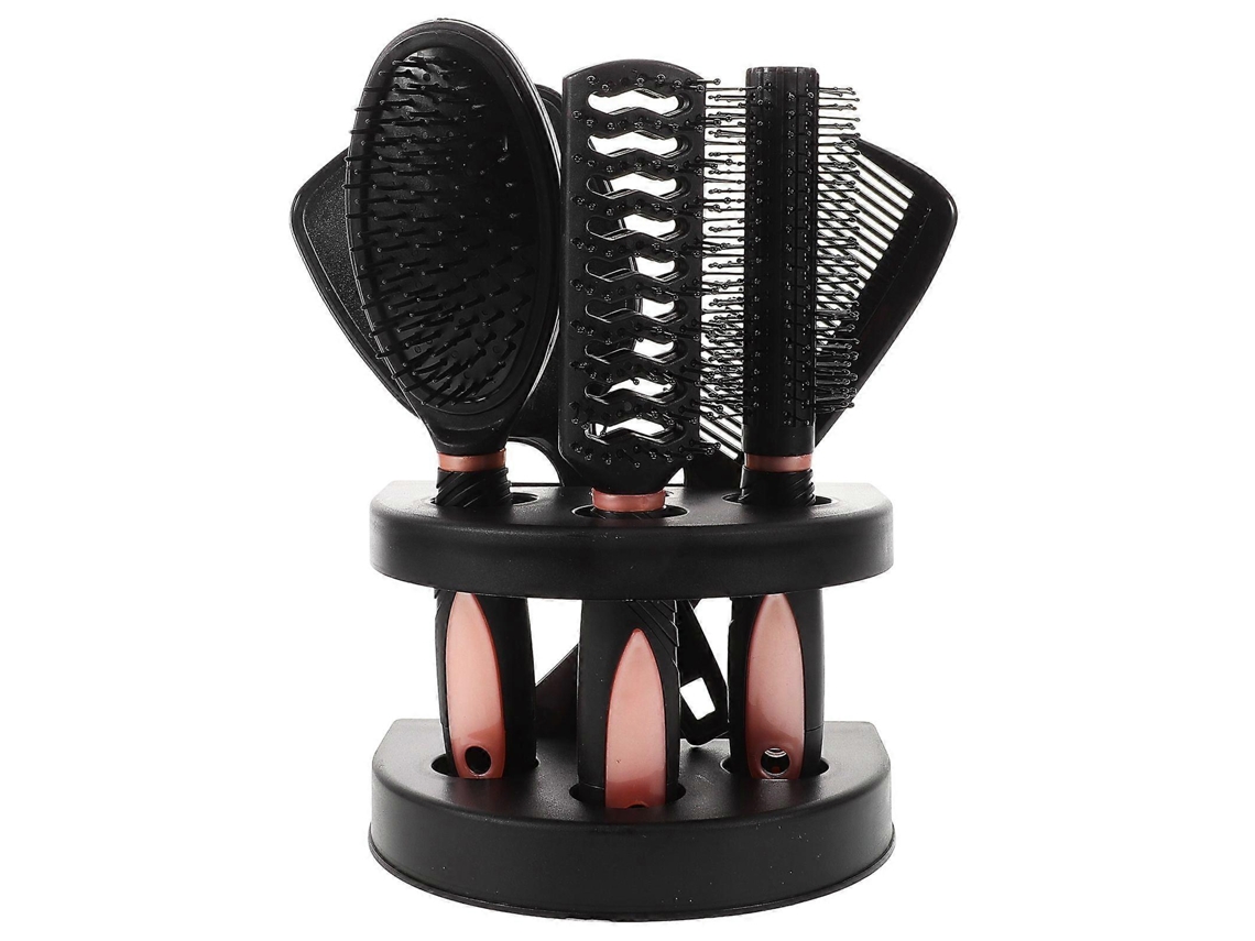 Juego de 5 peines y espejos profesionales de peluquería Jinyubo Store, cepillos antiestáticos para el cuidado del cabello (rosa)