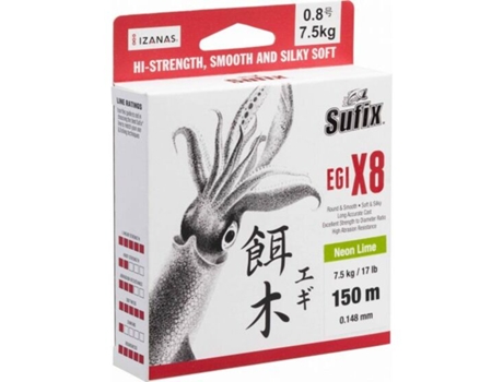 Trenza para carpas SUFIX Egi X8