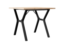Mesa de comedor con estructura en Y, 90x90x75,5 cm, pino/acero, MAISON EXCLUSIVE