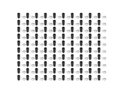 Soporte Extraíble De Plástico Cromado De 3 Mm Para Led, Color Negro, 100 Unidades.