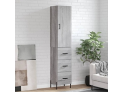 Aparador Alto Madera Contrachapada Gris Sonoma 34,5x34x180 Cm