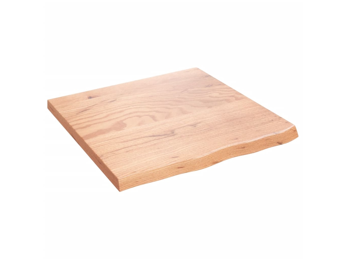 Tablero mesa madera roble tratada marrón claro VIDAXL (60x60x(2-4) cm)