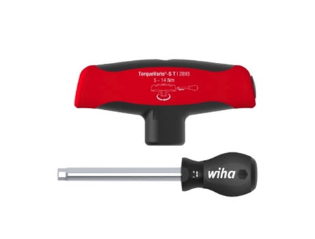 WIHA Destornillador dinamométrico con mngo en T TorqueVario®-S T con limitación del par de apriete de ajuste variable (29233)