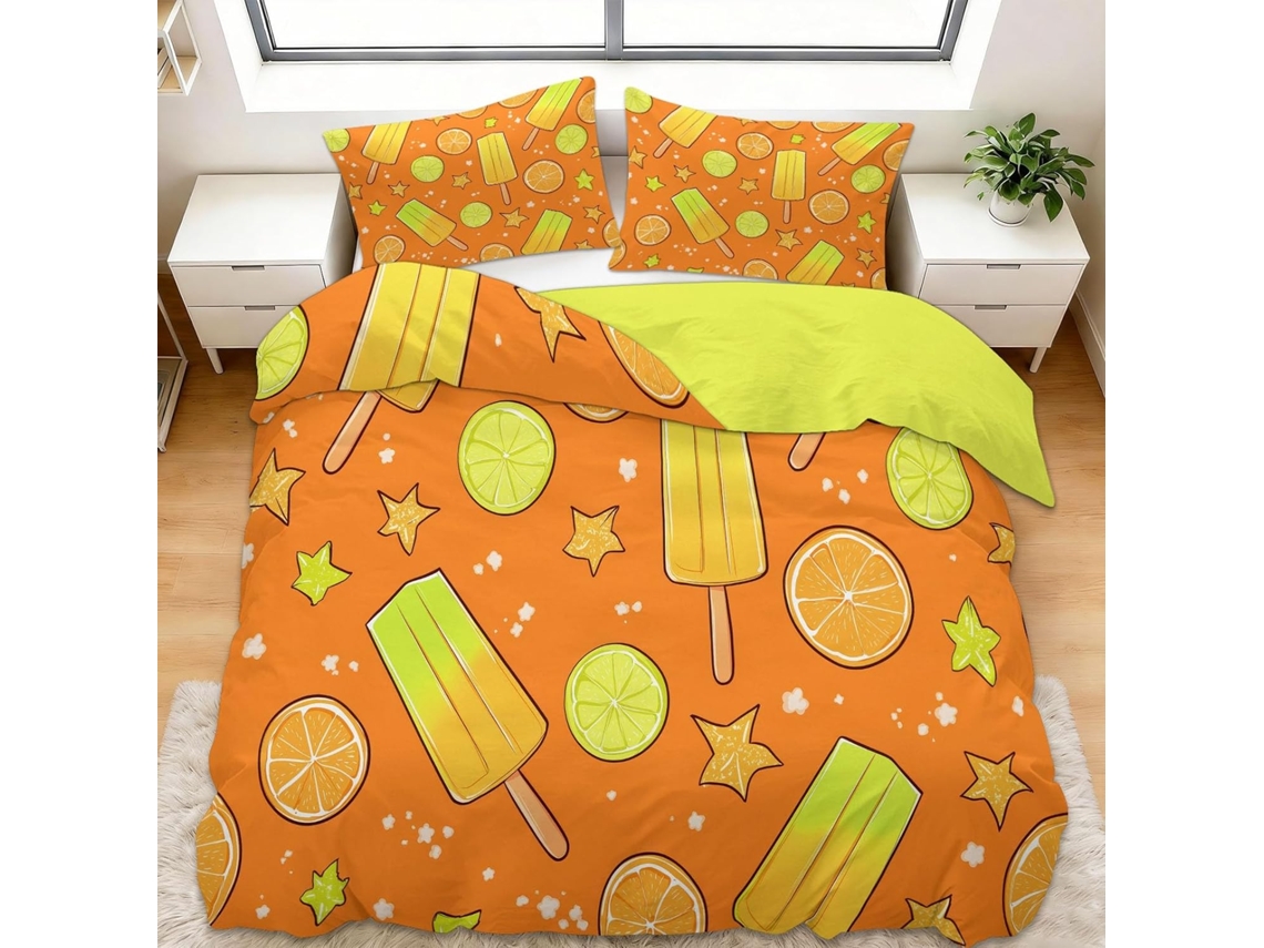 Juego Ropa Cama Estampado Funda Nórdica Adultos Diseño Juego Funda Almohada 200x200 Cm 200 X 65