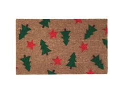 Capacho de Natal Patchwork Decorativo Anti derrapante para Interior/exterior Porta de Entrada 40x60cm