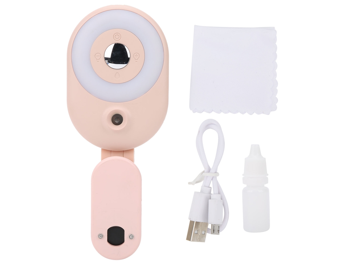 Luz De Relleno Regulable Led Para Teléfonos, Reuniones Virtuales Y Transmisiones En Vivo, Rosa Con Humidificador Mini