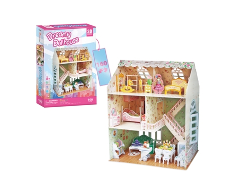 Puzzle 3D TOYTOWN Dreamy Doll House - Casa de muñecas infantil para niñas (160 Peças)