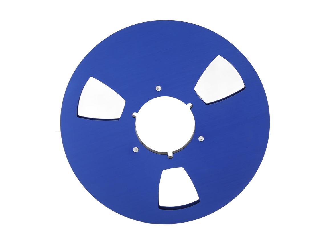 Carrete De Cinta Vacío De 1/4" (10,5 Pulgadas) Con 3 Orificios Para Grabadora De Cinta De Carrete Abierto - Azul
