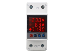 Protector De Sobretensión/subtensión Ajustable Con Reinicio Automático, Ac220v 63a, Con Indicador De Voltaje.