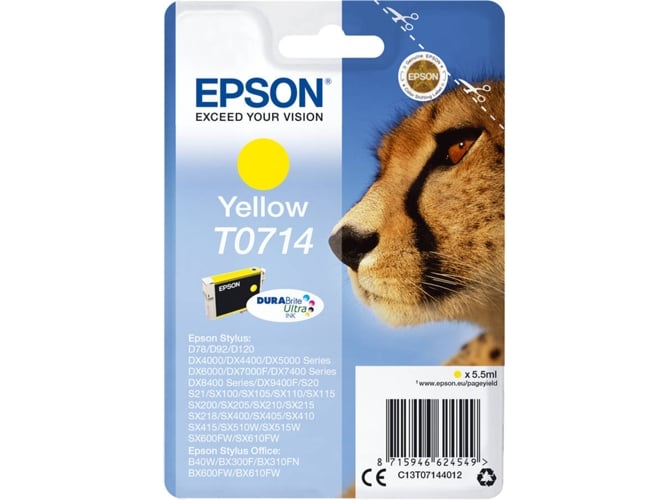 Cartucho de tinta EPSON Epson T0714 Amarillo (etiqueta RF)