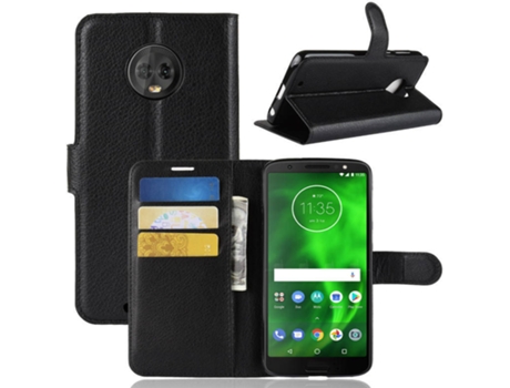 Carcasa Motorola G6 Multi4you Libro Cartera Negro