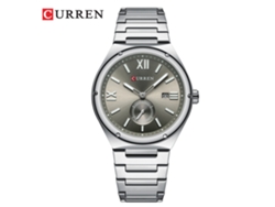 Reloj De Cuarzo De Dos Manecillas, Resistente Al Agua, Con Brazalete De Acero Inoxidable Y Pulsera Informal Para Hombre (gris Plateado).